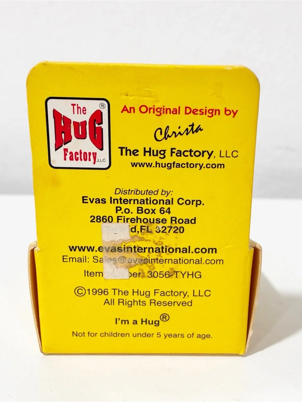 Vintage 1996 Hug Factory Vinyl Rubber Figurine: I'm a Thank You Hug NEW